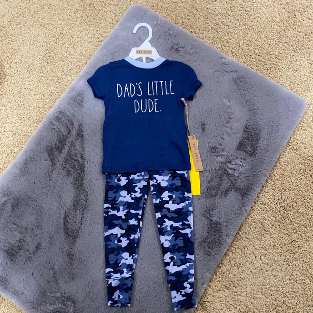 NWT Rae Dunn Dads Little Dude pajamas